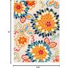 SAFAVIEH Washable Rug Outdoor Cabana Collection – 5’3″ x 7’7″, Ivory & Orange, Non-Shedding & Easy to Clean, Ideal for Patio, Backyard, Mudroom (CBN391A)(Ivory/Orange)