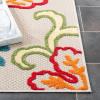 SAFAVIEH Washable Rug Outdoor Cabana Collection – 5’3″ x 7’7″, Ivory & Orange, Non-Shedding & Easy to Clean, Ideal for Patio, Backyard, Mudroom (CBN391A)(Ivory/Orange)