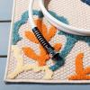 SAFAVIEH Washable Rug Outdoor Cabana Collection – 5’3″ x 7’7″, Ivory & Orange, Non-Shedding & Easy to Clean, Ideal for Patio, Backyard, Mudroom (CBN391A)(Ivory/Orange)