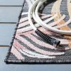 SAFAVIEH Washable Rug Outdoor Cabana Collection – 8′ x 10′, Black & Rust, Non-Shedding & Easy to Clean, Ideal for Patio, Backyard, Mudroom (CBN445H)(Black/Rust)