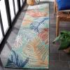 SAFAVIEH Washable Rug Outdoor Cabana Collection – 8′ x 10′, Black & Rust, Non-Shedding & Easy to Clean, Ideal for Patio, Backyard, Mudroom (CBN445H)(Green/Rust)