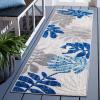 SAFAVIEH Washable Rug Outdoor Cabana Collection – 8′ x 10′, Cream & Red, Non-Shedding & Easy to Clean, Ideal for Patio, Backyard, Mudroom (CBN814A)(Grey/Blue)