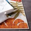 SAFAVIEH Washable Rug Outdoor Cabana Collection – 8′ x 10′, Cream & Red, Non-Shedding & Easy to Clean, Ideal for Patio, Backyard, Mudroom (CBN831A)(Creme/Red)