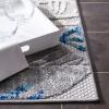 SAFAVIEH Washable Rug Outdoor Cabana Collection – 8′ x 10′, Cream & Red, Non-Shedding & Easy to Clean, Ideal for Patio, Backyard, Mudroom (CBN831A)(Grey/Blue)