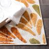 SAFAVIEH Washable Rug Outdoor Cabana Collection – 9′ x 12′, Grey & Blue, Non-Shedding & Easy to Clean, Ideal for Patio, Backyard, Mudroom (CBN800F)(Creme/Red)