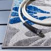 SAFAVIEH Washable Rug Outdoor Cabana Collection – 9′ x 12′, Grey & Blue, Non-Shedding & Easy to Clean, Ideal for Patio, Backyard, Mudroom (CBN800F)(Grey/Blue)