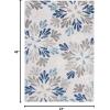 SAFAVIEH Washable Rug Outdoor Cabana Collection – 9′ x 12′, Grey & Blue, Non-Shedding & Easy to Clean, Ideal for Patio, Backyard, Mudroom (CBN800F)(Grey/Blue)