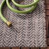 SAFAVIEH Washable Rug Outdoor Courtyard Collection – 10′ Square, Black & Beige, Non-Shedding & Easy Cleaning, Ideal for Patio, Backyard, Mudroom (CY8022-36621)(Brown/Beige)
