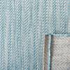 SAFAVIEH Washable Rug Outdoor Courtyard Collection – 10′ Square, Black & Beige, Non-Shedding & Easy Cleaning, Ideal for Patio, Backyard, Mudroom (CY8022-36621)(Aqua/Grey)