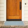 SAFAVIEH Washable Rug Outdoor Courtyard Collection – 10′ Square, Black & Beige, Non-Shedding & Easy Cleaning, Ideal for Patio, Backyard, Mudroom (CY8022-36621)(Aqua/Grey)