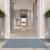 SAFAVIEH Washable Rug Outdoor Courtyard Collection – 10′ Square, Black & Beige, Non-Shedding & Easy Cleaning, Ideal for Patio, Backyard, Mudroom (CY8022-36621)(Navy/Grey)