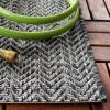 SAFAVIEH Washable Rug Outdoor Courtyard Collection – 10′ Square, Black & Beige, Non-Shedding & Easy Cleaning, Ideal for Patio, Backyard, Mudroom (CY8022-36621)(Black/Beige)