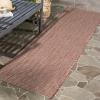 SAFAVIEH Washable Rug Outdoor Courtyard Collection – 10′ Square, Black & Beige, Non-Shedding & Easy Cleaning, Ideal for Patio, Backyard, Mudroom (CY8022-36621)(Red/Beige)
