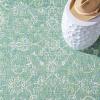 SAFAVIEH Washable Rug Outdoor Courtyard Collection – 9′ x 12′, Aqua Blue & Grey, Non-Shedding & Easy Cleaning, Ideal for Patio, Backyard, Mudroom (CY8680-37121)(Aqua/Grey)