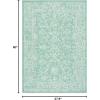 SAFAVIEH Washable Rug Outdoor Courtyard Collection – 9′ x 12′, Aqua Blue & Grey, Non-Shedding & Easy Cleaning, Ideal for Patio, Backyard, Mudroom (CY8680-37121)(Green/Ivory)