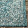 SAFAVIEH Washable Rug Outdoor Courtyard Collection – 9′ x 12′, Aqua Blue & Grey, Non-Shedding & Easy Cleaning, Ideal for Patio, Backyard, Mudroom (CY8680-37121)(Turquoise)