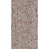 SAFAVIEH Washable Rug Outdoor Courtyard Collection – 9′ x 12′, Aqua Blue & Grey, Non-Shedding & Easy Cleaning, Ideal for Patio, Backyard, Mudroom (CY8680-37121)(Brown/Ivory)