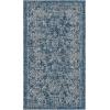 SAFAVIEH Washable Rug Outdoor Courtyard Collection – 9′ x 12′, Aqua Blue & Grey, Non-Shedding & Easy Cleaning, Ideal for Patio, Backyard, Mudroom (CY8680-37121)(Navy/Ivory)