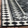 SAFAVIEH Washable Rug Outdoor Veranda Collection – 9′ x 12′, Ivory & Charcoal, Non-Shedding & Easy to Clean, Ideal for Patio, Backyard, Mudroom (VER099-3435)(Black/Creme)