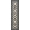 SAFAVIEH Washable Rug Outdoor Veranda Collection – 9′ x 12′, Ivory & Charcoal, Non-Shedding & Easy to Clean, Ideal for Patio, Backyard, Mudroom (VER099-3435)(Ivory/Charcoal)