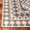 SAFAVIEH Washable Rug Outdoor Veranda Collection – 9′ x 12′, Ivory & Charcoal, Non-Shedding & Easy to Clean, Ideal for Patio, Backyard, Mudroom (VER099-3435)(Ivory/Slate)