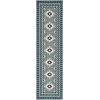 SAFAVIEH Washable Rug Outdoor Veranda Collection – 9′ x 12′, Ivory & Charcoal, Non-Shedding & Easy to Clean, Ideal for Patio, Backyard, Mudroom (VER099-3435)(Ivory/Blue)