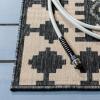 SAFAVIEH Washable Rug Outdoor Veranda Collection – 9′ x 12′, Ivory & Charcoal, Non-Shedding & Easy to Clean, Ideal for Patio, Backyard, Mudroom (VER099-3435)(Ivory/Grey)