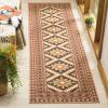 SAFAVIEH Washable Rug Outdoor Veranda Collection – 9′ x 12′, Ivory & Charcoal, Non-Shedding & Easy to Clean, Ideal for Patio, Backyard, Mudroom (VER099-3435)(Red/Natural)