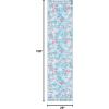 SAFAVIEH Washable Rug Riviera Collection – 6’7″ Square, Orange & Light Blue, Slip Resistant & Easy to Clean, Ideal for Living Room, Bedroom, Office, Kids Playroom, Dining Space (RIV117P)(Light Blue/Pink)