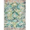 SAFAVIEH Washable Rug Riviera Collection – 6’7″ Square, Orange & Light Blue, Slip Resistant & Easy to Clean, Ideal for Living Room, Bedroom, Office, Kids Playroom, Dining Space (RIV117P)(Green/Light Blue)
