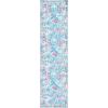 SAFAVIEH Washable Rug Riviera Collection – 6’7″ Square, Orange & Light Blue, Slip Resistant & Easy to Clean, Ideal for Living Room, Bedroom, Office, Kids Playroom, Dining Space (RIV117P)(Light Blue/Pink)