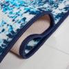 SAFAVIEH Washable Rug Riviera Collection – 6’7″ Square, Orange & Light Blue, Slip Resistant & Easy to Clean, Ideal for Living Room, Bedroom, Office, Kids Playroom, Dining Space (RIV117P)(Navy/Light Blue)