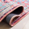 SAFAVIEH Washable Rug Serapi Collection – 8′ x 10′, Navy & Red, Slip Resistant & Easy to Clean, Ideal for Living Room, Bedroom, Dining Space (SEP518M)(Light Blue/Red)