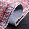 SAFAVIEH Washable Rug Serapi Collection – 8′ x 10′, Red & Navy, Slip Resistant & Easy to Clean, Ideal for Living Room, Bedroom, Dining Space (SEP389Q)(Red/Navy)