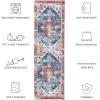 SAFAVIEH Washable Rug Tucson Collection – 6′ x 9′, Dark Sage & Ivory, Slip Resistant & Easy to Clean, Ideal for Living Room, Bedroom, Dining Space (TSN102F)(Blue/Red)