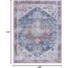 SAFAVIEH Washable Rug Tucson Collection – 6′ x 9′, Dark Sage & Ivory, Slip Resistant & Easy to Clean, Ideal for Living Room, Bedroom, Dining Space (TSN102F)(Grey Blue / Rust Multicolor)
