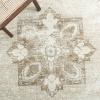 SAFAVIEH Washable Rug Tucson Collection – 6′ x 9′, Dark Sage & Ivory, Slip Resistant & Easy to Clean, Ideal for Living Room, Bedroom, Dining Space (TSN102F)(Sage/Ivory)