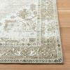 SAFAVIEH Washable Rug Tucson Collection – 6′ x 9′, Dark Sage & Ivory, Slip Resistant & Easy to Clean, Ideal for Living Room, Bedroom, Dining Space (TSN102F)(Sage/Ivory)