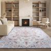 SAFAVIEH Washable Rug Tucson Collection – 8′ x 10′, Beige & Grey, Slip Resistant & Easy to Clean, Ideal for Living Room, Bedroom, Dining Space (TSN103B)(Beige/Grey)