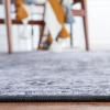 SAFAVIEH Washable Rug Tucson Collection – 8′ x 10′, Black & Grey, Slip Resistant & Easy to Clean, Ideal for Living Room, Bedroom, Dining Space (TSN190Z)(Black/Grey)