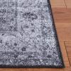 SAFAVIEH Washable Rug Tucson Collection – 8′ x 10′, Black & Grey, Slip Resistant & Easy to Clean, Ideal for Living Room, Bedroom, Dining Space (TSN190Z)(Black/Grey)