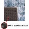 SAFAVIEH Washable Rug Tucson Collection – 8′ x 10′, Black & Grey, Slip Resistant & Easy to Clean, Ideal for Living Room, Bedroom, Dining Space (TSN190Z)(Green/Grey)