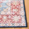 SAFAVIEH Washable Rug Tucson Collection – 8′ x 10′, Blue & Rust, Slip Resistant & Easy to Clean, Ideal for Living Room, Bedroom, Dining Space (TSN110M)(Blue/Rust)