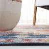 SAFAVIEH Washable Rug Tucson Collection – 8′ x 10′, Blue & Rust, Slip Resistant & Easy to Clean, Ideal for Living Room, Bedroom, Dining Space (TSN116M)(Blue/Rust)