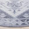 SAFAVIEH Washable Rug Tucson Collection – 8′ x 10′, Blue & Rust, Slip Resistant & Easy to Clean, Ideal for Living Room, Bedroom, Dining Space (TSN116M)(Grey/Light Grey)