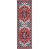 SAFAVIEH Washable Rug Tucson Collection – 8′ x 10′, Red & Navy, Slip Resistant & Easy to Clean, Ideal for Living Room, Bedroom, Dining Space (TSN101S)(Red/Blue)