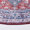 SAFAVIEH Washable Rug Tucson Collection – 8′ x 10′, Red & Navy, Slip Resistant & Easy to Clean, Ideal for Living Room, Bedroom, Dining Space (TSN101S)(Red/Navy)