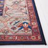 SAFAVIEH Washable Rug Tucson Collection – 8′ x 10′, Rust & Blue, Slip Resistant & Easy to Clean, Ideal for Living Room, Bedroom, Dining Space (TSN153P)(Rust/Blue)