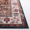 SAFAVIEH Washable Rug Tucson Collection – 8′ x 10′, Rust & Green, Slip Resistant & Easy to Clean, Ideal for Living Room, Bedroom, Dining Space (TSN114P)(Ivory/Green)