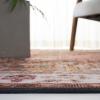 SAFAVIEH Washable Rug Tucson Collection – 8′ x 10′, Rust & Green, Slip Resistant & Easy to Clean, Ideal for Living Room, Bedroom, Dining Space (TSN114P)(Ivory/Green)